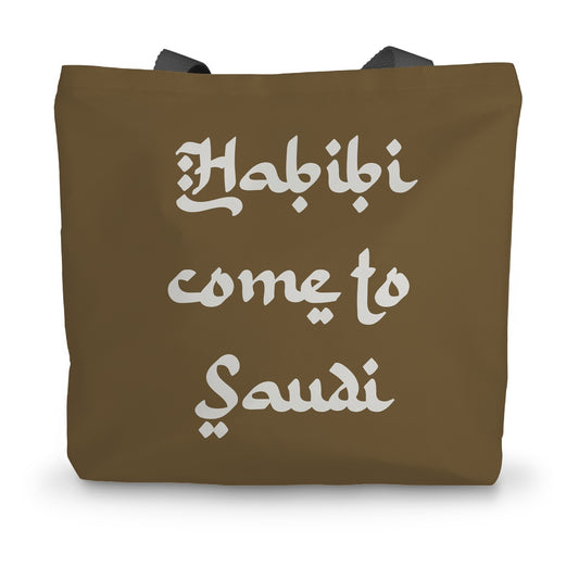 Habibi come to Saudi Premium Eco Canvas Tote Bag