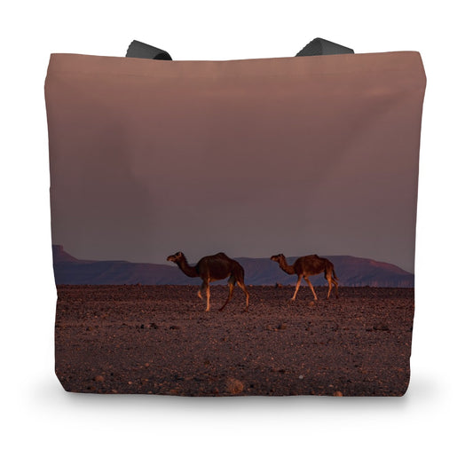 Roaming Camel Duo Canvas Tote Bag